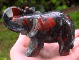 🐘❤️ Afrikanischer Blutsstein Elefant ❤️🐘 A 395g