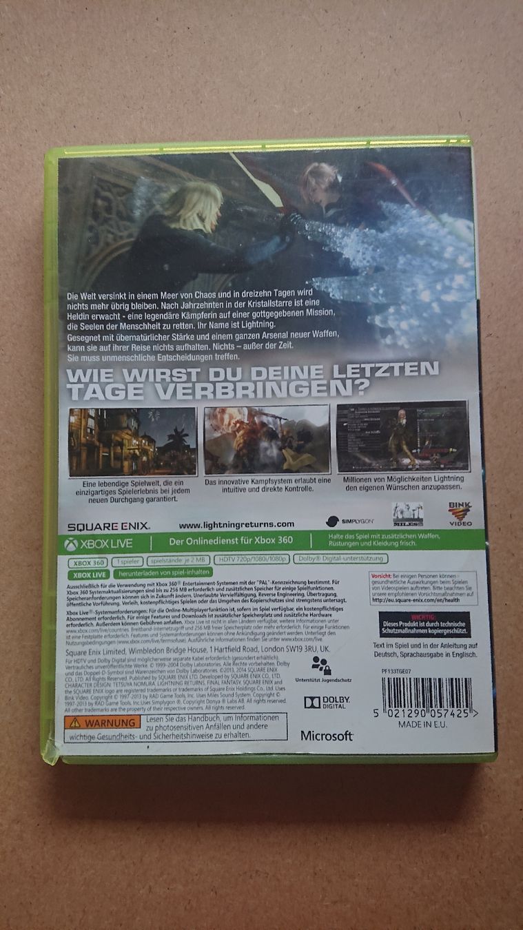 Spiele:  Lightning Returns Final Fantasy XIII Xbox 360 – Gebraucht aus Chur von FreakofRarity 1