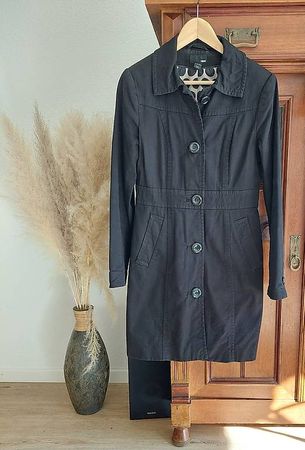 Mantel Damen H&M schwarz XS S