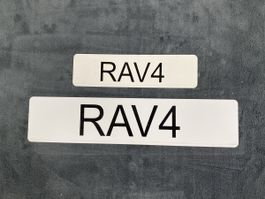 Schild von RAV4 Grösse wie Autonummer 