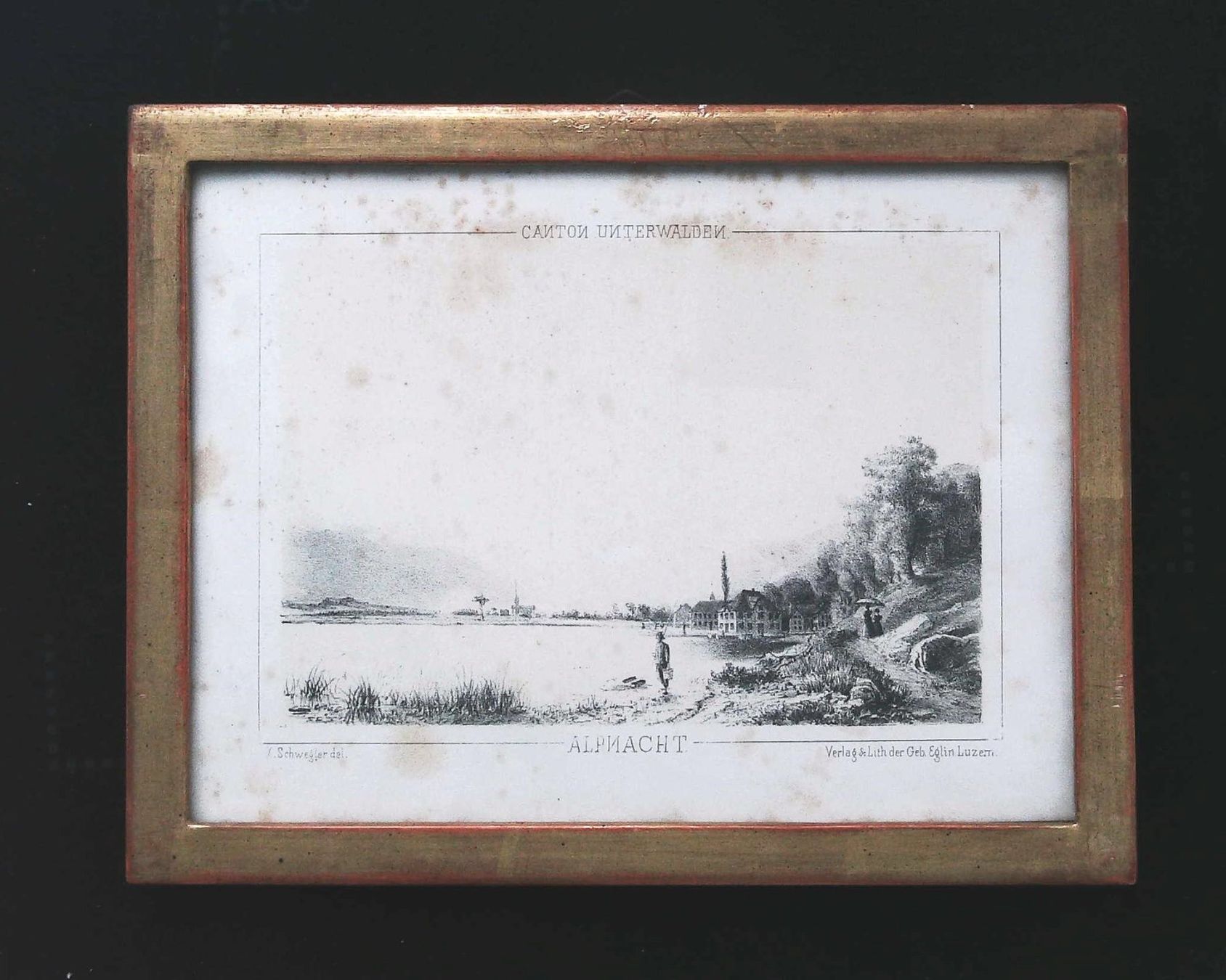 Incisioni: Alpnach Tonlithographie von Schwegler – Usato da Rafz venduto da Helvet32
