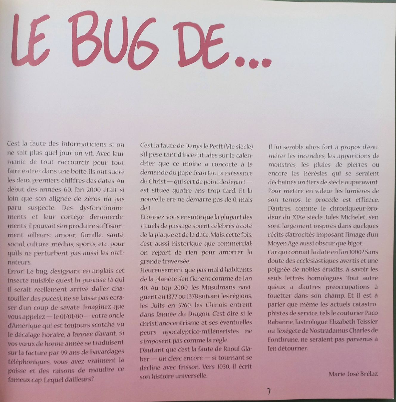 Comics: BD Comic - Qui a peur de l'an 2000 ? – Gebraucht aus Niederuzwil von lubimaja 1