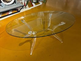 Eleganter Vintage Designer-Couchtisch aus Glas