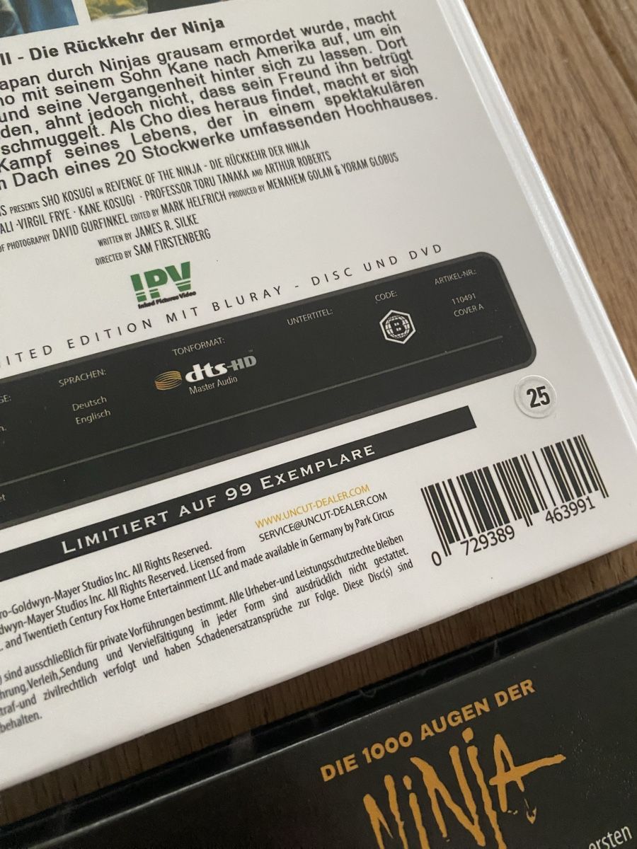 Tutti i DVDs: Ninja Box Set 4 Mediabooks im Schuber – Nuovo (secondo la descrizione) da Möhlin venduto da Devilspunchbowl 5