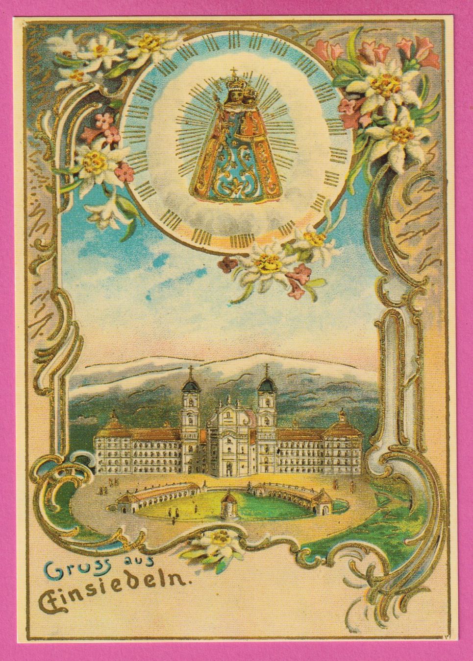 Cartoline postali: Gruss aus Einsiedeln REPRO Karte – Usato da Einsiedeln venduto da dillie