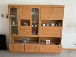 Wohnwand, Wohnzimmer Schrank Holz