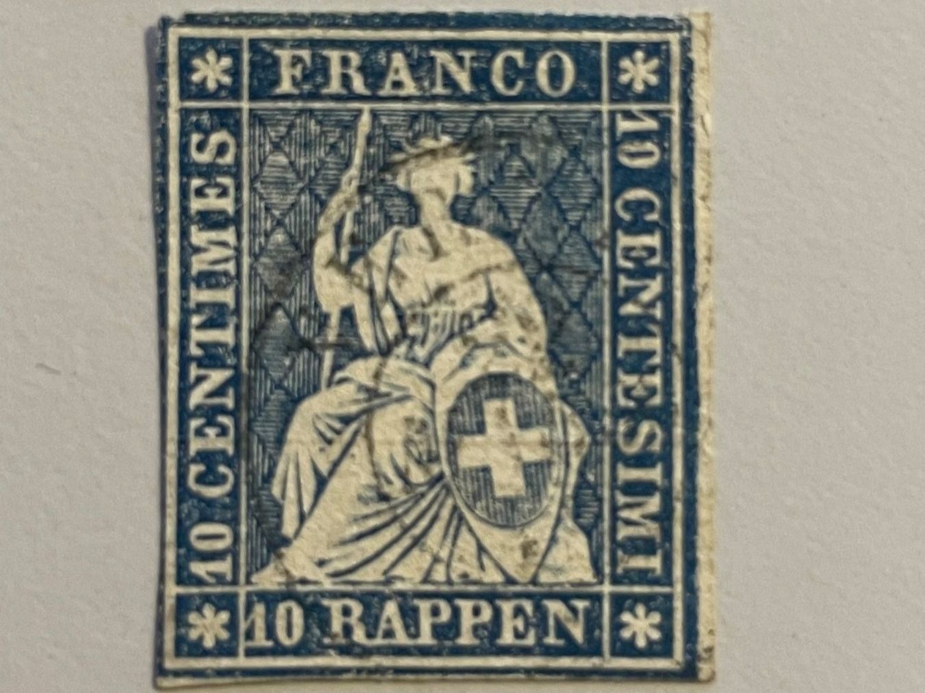 Alle Briefmarken: Strubel 10Rp, gestempelt – Gebraucht aus Küssnacht am Rigi von POSTOMASTER