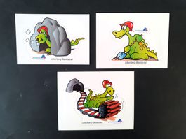3 Autocollants, Aufkleber, sticker, Lötschberg - Basistunnel