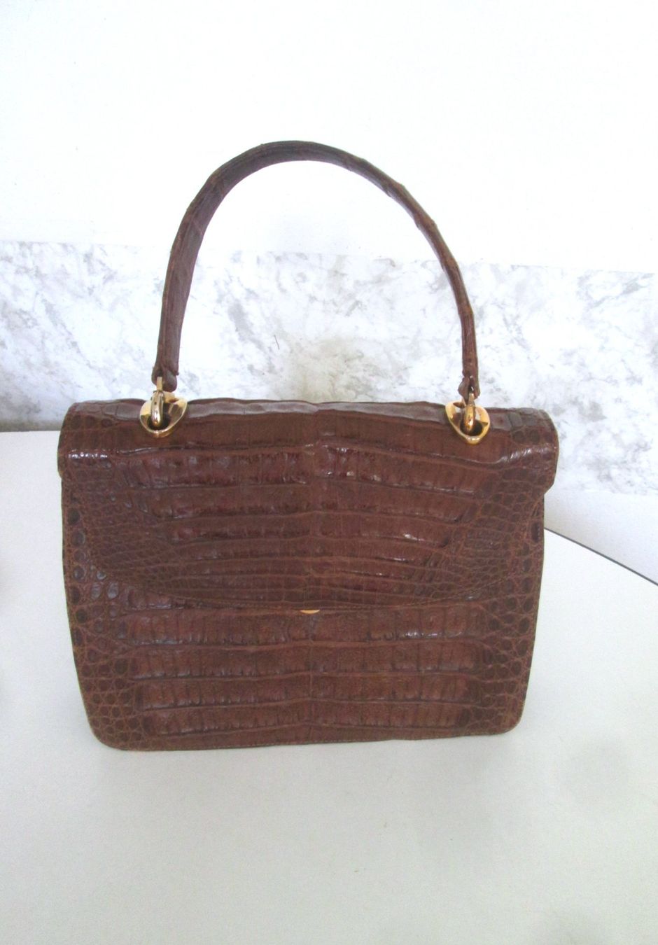 Borse da donna: Vintage-Handtasche aus Leder – Usato da Sementina venduto da babucia 1