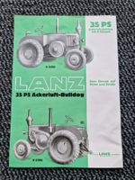 Original Prospekt Traktor Lanz Bulldog D8506 / 35 PS