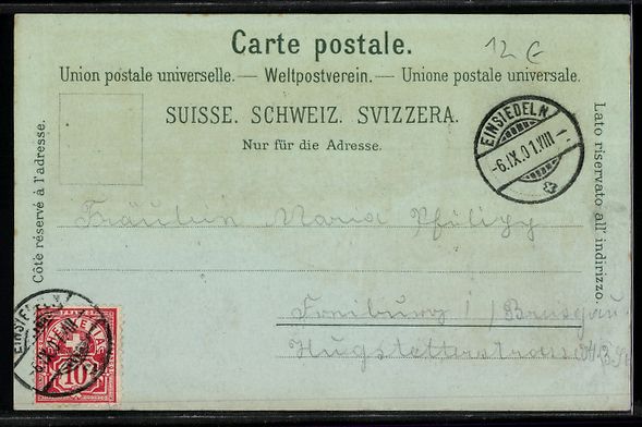 Cartoline postali: Mondschein-Lithographie Einsiedeln, Teil – Usato da Berlin venduto da bartko-reher 1