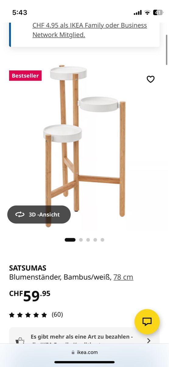 Sonstiges für Haushalt & Wohnen: Pflanzenständer IKEA SATSUMAS – Gebraucht aus Zürich von rebeccapa 3