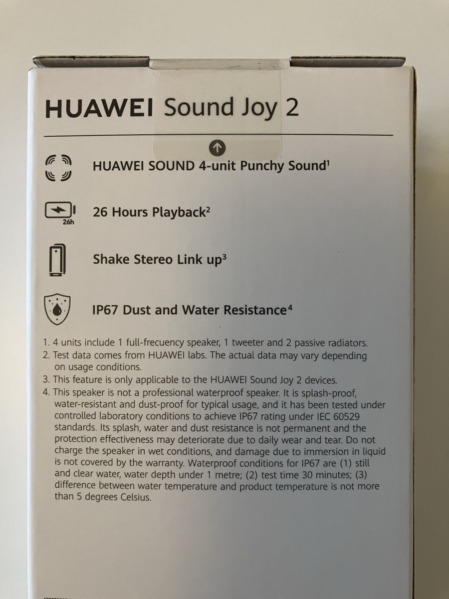 Huawei Casse acustiche: Huawei Sound Joy 2 - Schwarz- Neu – Nuovo e nell'imballaggio originale da Lausanne venduto da Katkun 2