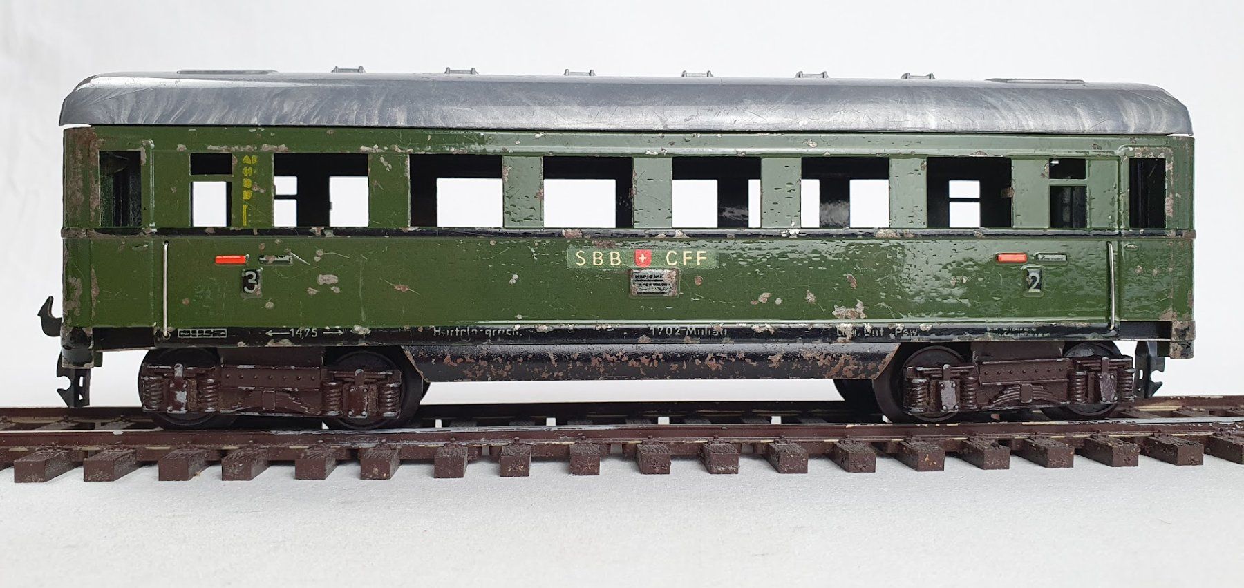 Fleischmann Modellini di ferrovie: Fleischmann 410 SBB Pers.Wagen Exportmodell, Spur 0/Blech – Usato da Seon venduto da voAllBah 1