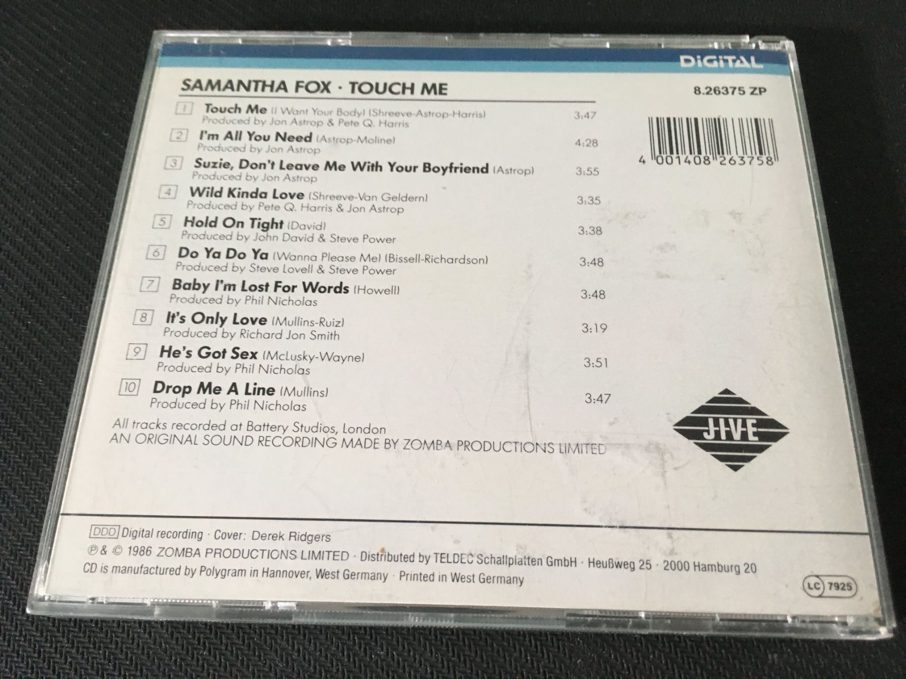 CDs: Samantha Fox - Touch me -CD- – Gebraucht aus St.Gallen von MedienJoe 2