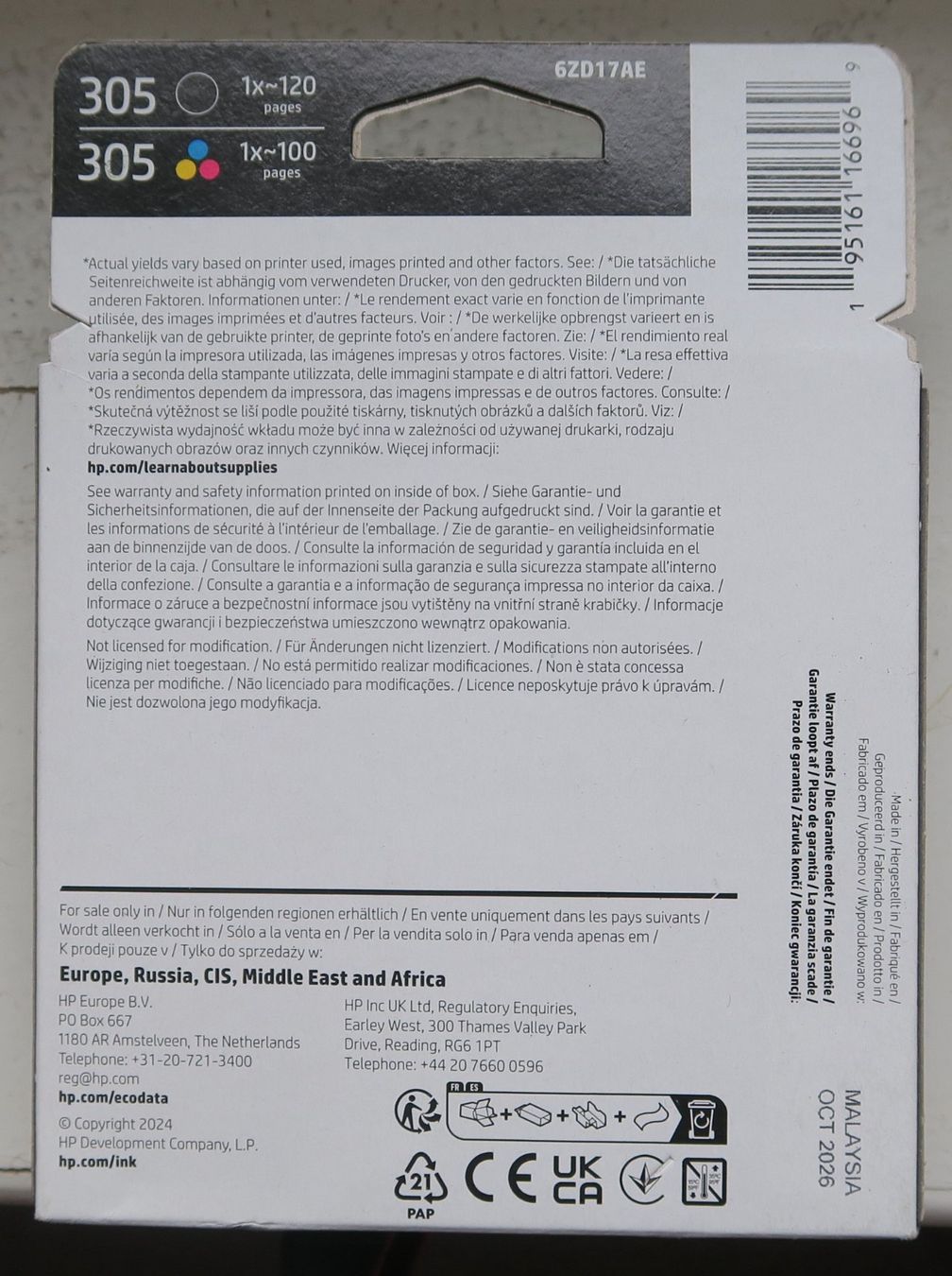 Hewlett Packard Cartucce per stampanti & toner: HP 305 Druckkopfpatrone – Nuovo e nell'imballaggio originale da Rüti ZH venduto da Xokimilko 1