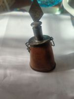 ancien Flacon ( parfum ou sel)en argent et os