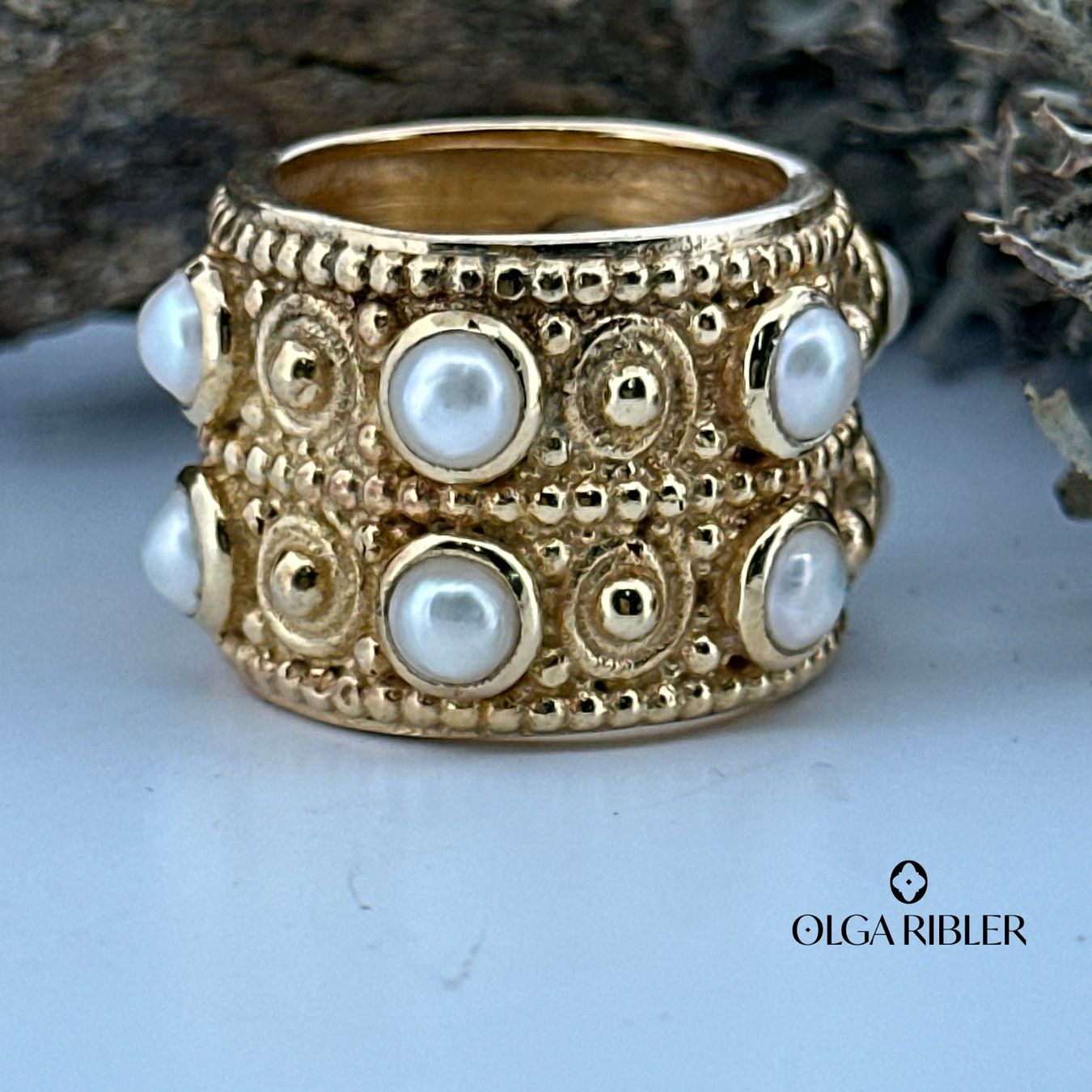 Olga Ribler Anelli: Unikate Silber Ring 925 Grösse 59 mit Perlen – Nuovo (secondo la descrizione) da Luzern venduto da Schmuckoutlet