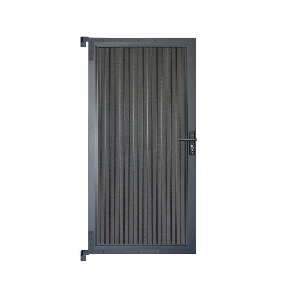 Porte: WPC Gartentor inkl. Schloss Vertikal Anthrazit 80x180cm – Nuovo e nell'imballaggio originale da Wallenwil venduto da toesstal-vertrieb 2