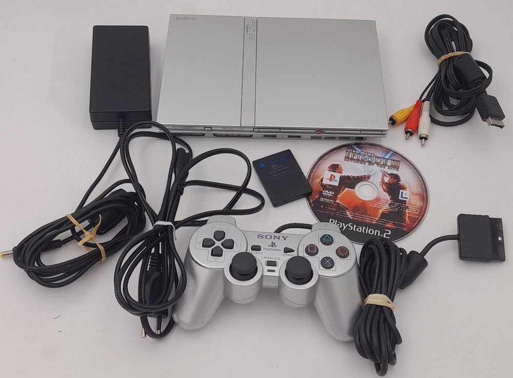 Console Sony PlayStation 2 Slim Silver PAL + Divers - PS2 (Gebraucht ...