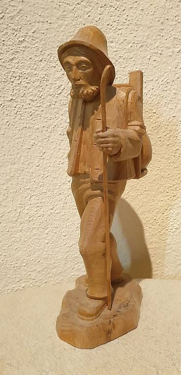 Gravures sur bois: Holzfigur Bauer Schnitzerei Holzschnitzerei  – D'occasion à Uetliburg SG par Stein414 1