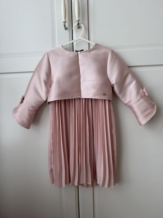 Kleid mit Bolero Rosa Grösse 116 mit Blumen