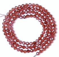 1 Strang natürliche Almandin Granat Perlen 3 mm facettiert.