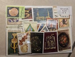 100+ Briefmarken Sammlung, verschiedene Motive, Kunst!