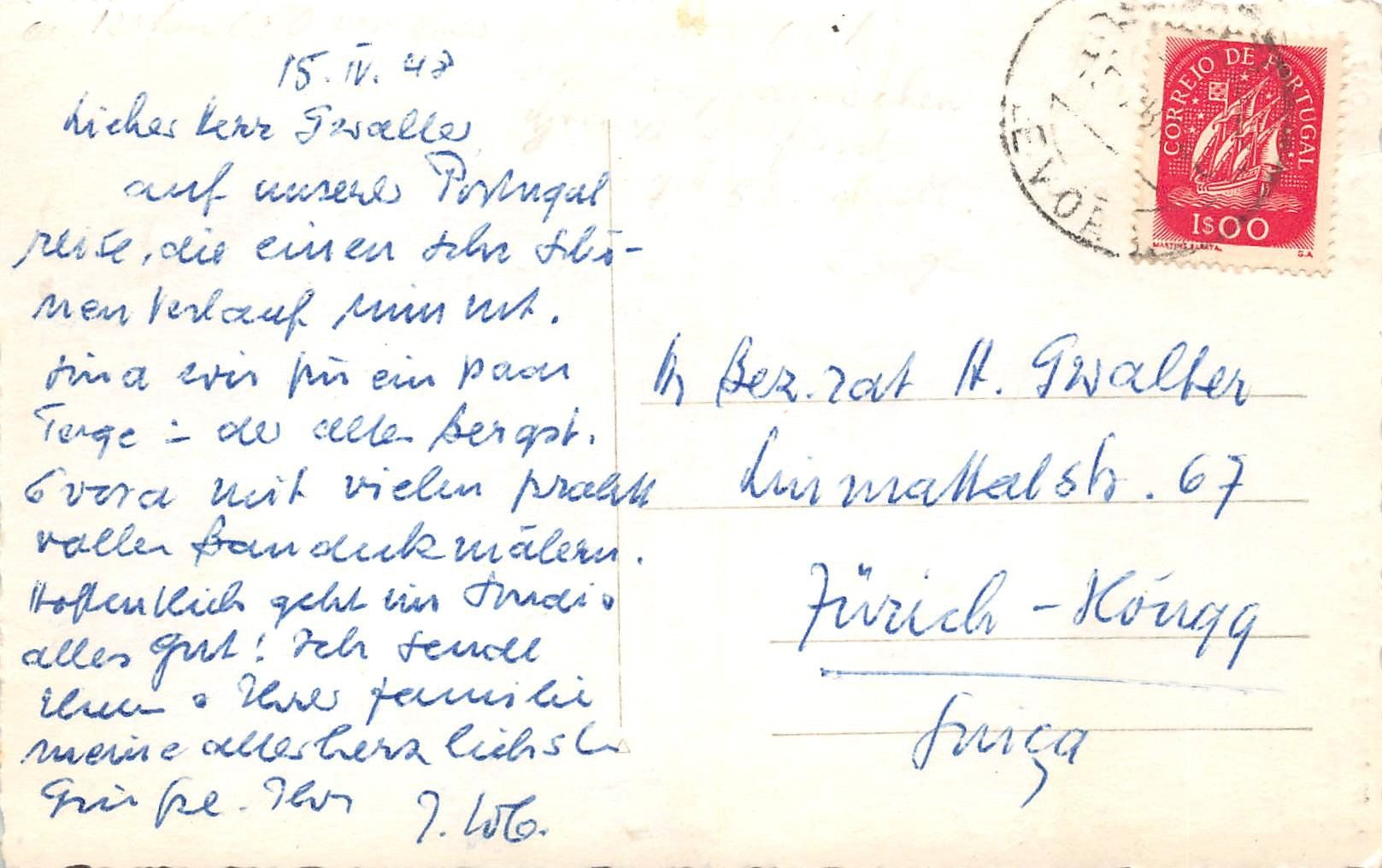 Ansichtskarten: Evora, Zimborio da Basilica da Se – Gebraucht aus Ottikon b.Kemptth. von Neptun1974 1