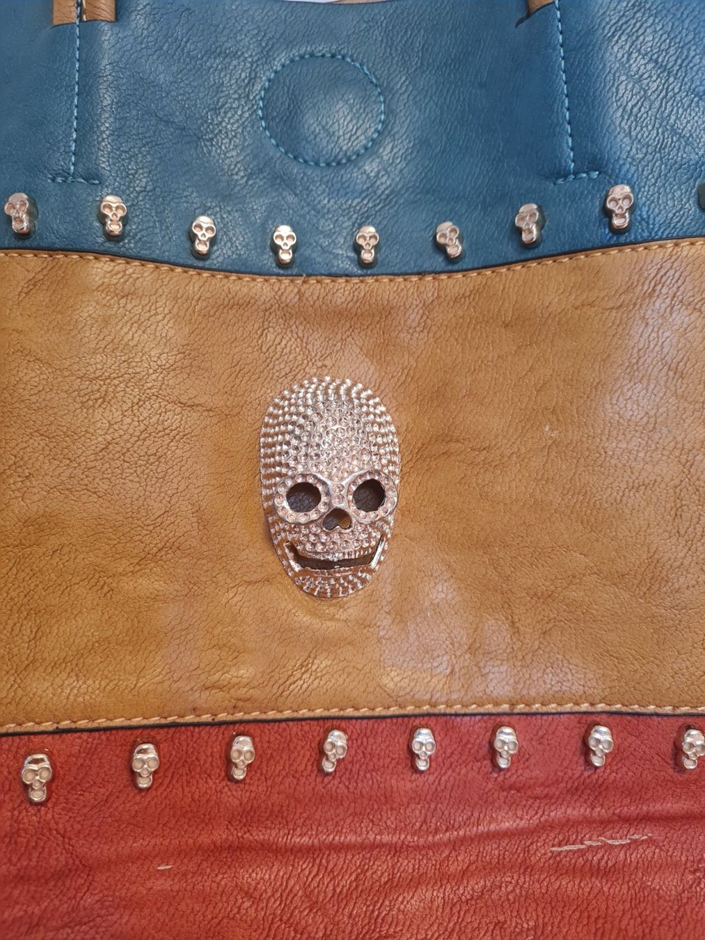 Borse da donna: TOTENKOPF SHOPPER TASCHE – Usato da Steg im Tösstal venduto da goldlionfree 1