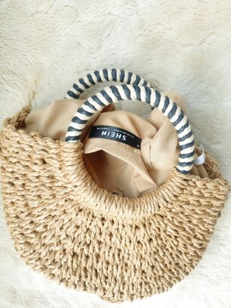 TASCHE BAG UMHÄNGETASCHE BAST SHEIN CLUTCH SOMMER BAG TOP