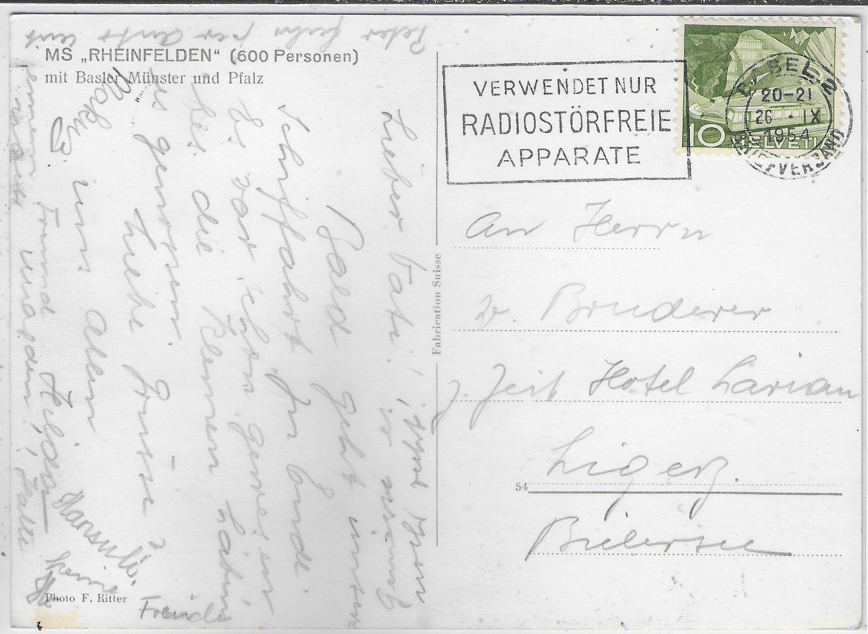 Cartoline postali: MS "Rheindelden" in Basel – Usato da Ettingen venduto da Kartenplanet 1