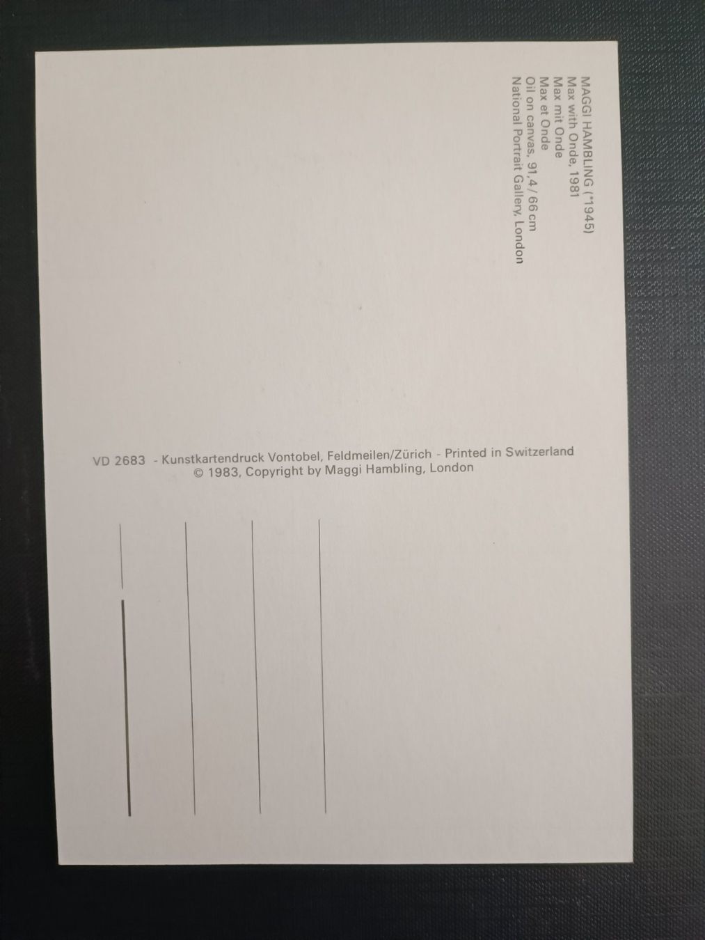 Autografi: Maggi Hambling - Britische Künstlerin - handsigniert – Usato da Menziken venduto da Artographs 1