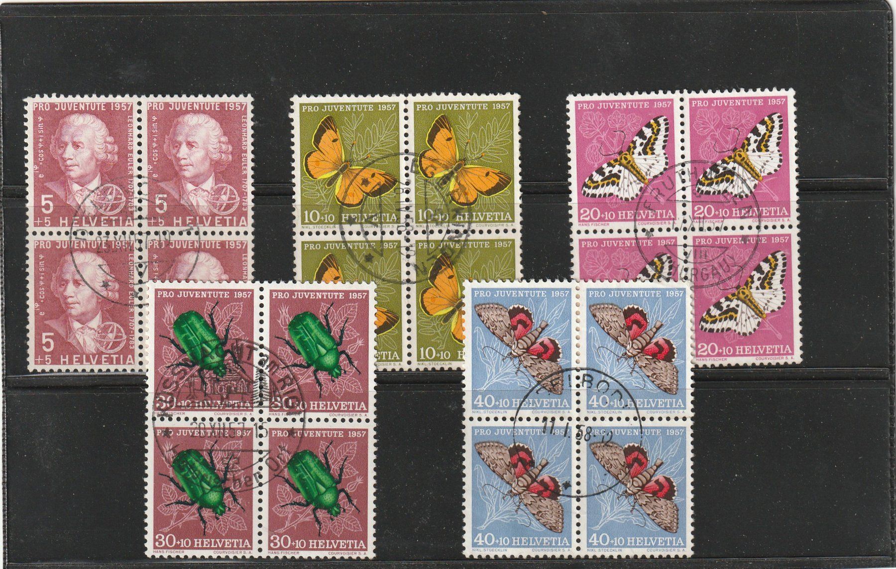 Alle Briefmarken: Viererblöcke Zu. Nr. J169 - J172 – Gebraucht aus Rorschacherberg von fratovi2
