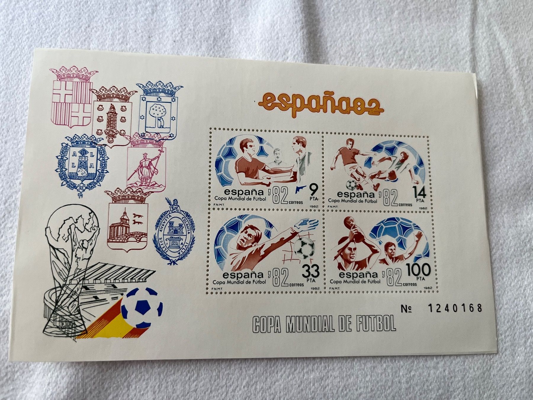 Tutti i francobolli: Briefmarken aus Spanien Weltmeisterschaft  1982 – Nuovo (secondo la descrizione) da Zürich venduto da engebrunau