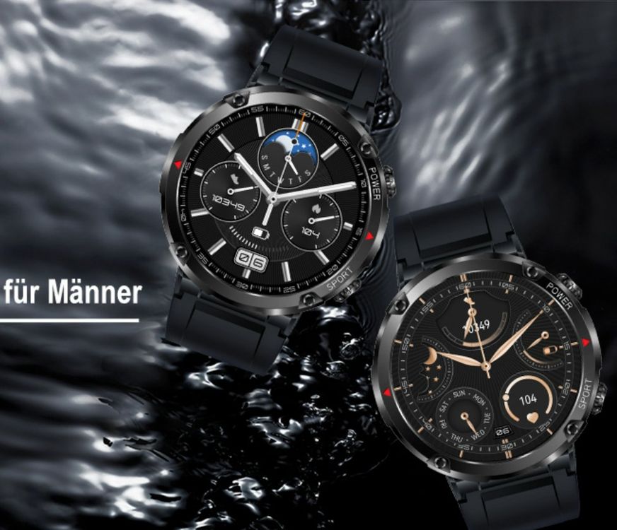 Blueshaweu Panzerglas-Schutzfolie Für BOZLUN DM50 Smartwatch Herren – 9H Härte, Blasenfrei, 1,43 Zoll