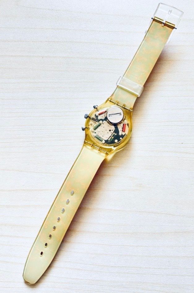 Swatch Orologi: Swatch Chronograph transparent mit Musterband – Usato da Grenchen venduto da chththl 6
