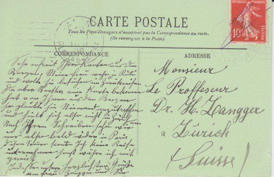Cartoline postali: Paris la Place de l`Opera mit Kutschen, 1908 – Usato da Zuerich venduto da OceanLinerPostcards 1