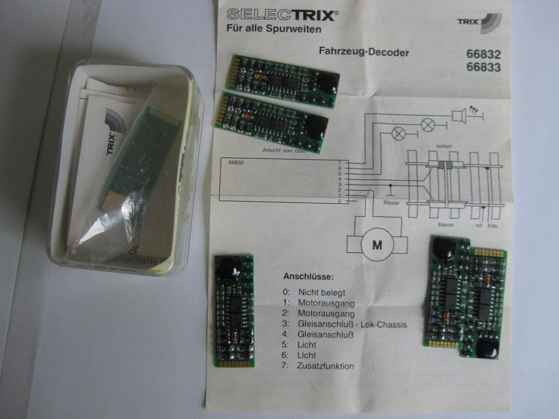 Trix Modelleisenbahnen: 6 x Trix Decoder, Artikel Nummer 66832, 40% vom Neu-Preis – Neu (gemäss Beschreibung) aus Buchs ZH von swiss-train