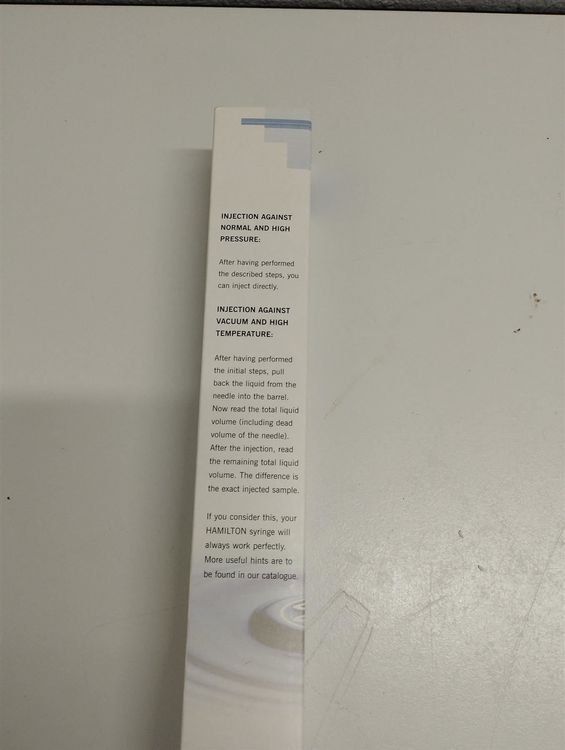 Tecnologia medica: Hamilton Microliter Syringes 100ul – Usato da Niederdorf venduto da LeptonAG_Labor 5