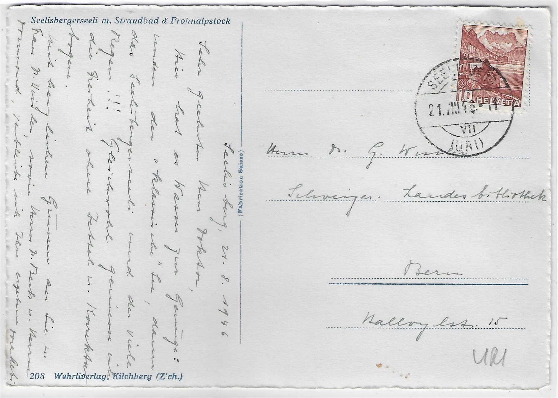 Cartes postales: Seelisbergseeli mit Strandbad & – Antique à Ettingen par Kartenplanet 1