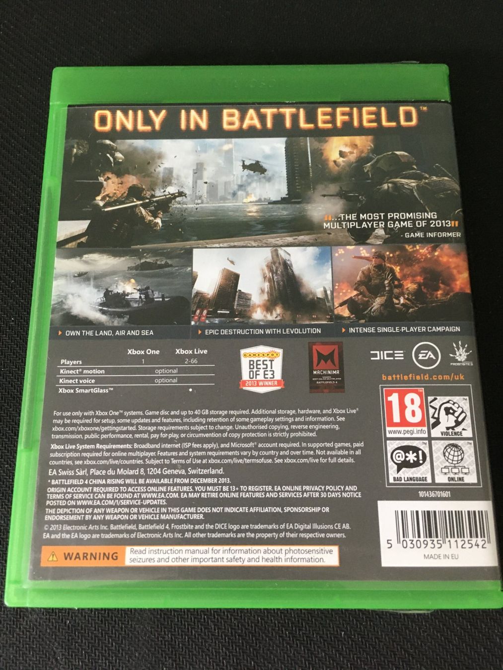 Microsoft Spiele: Battlefield 4 für Xbox One – Gebraucht aus St.Gallen von sjosjo 1