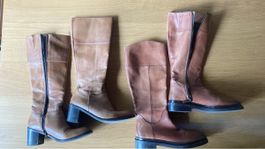 Damen Lederstiefel aus Italien braun Grösse 38 guter Zustand