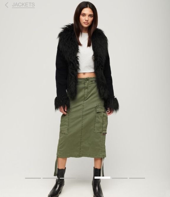 Superdry Giacche: Superdry Cropped Afghan Jacke, Gr. 40 – Usato da Aarau Rohr venduto da Maneki-neko 1