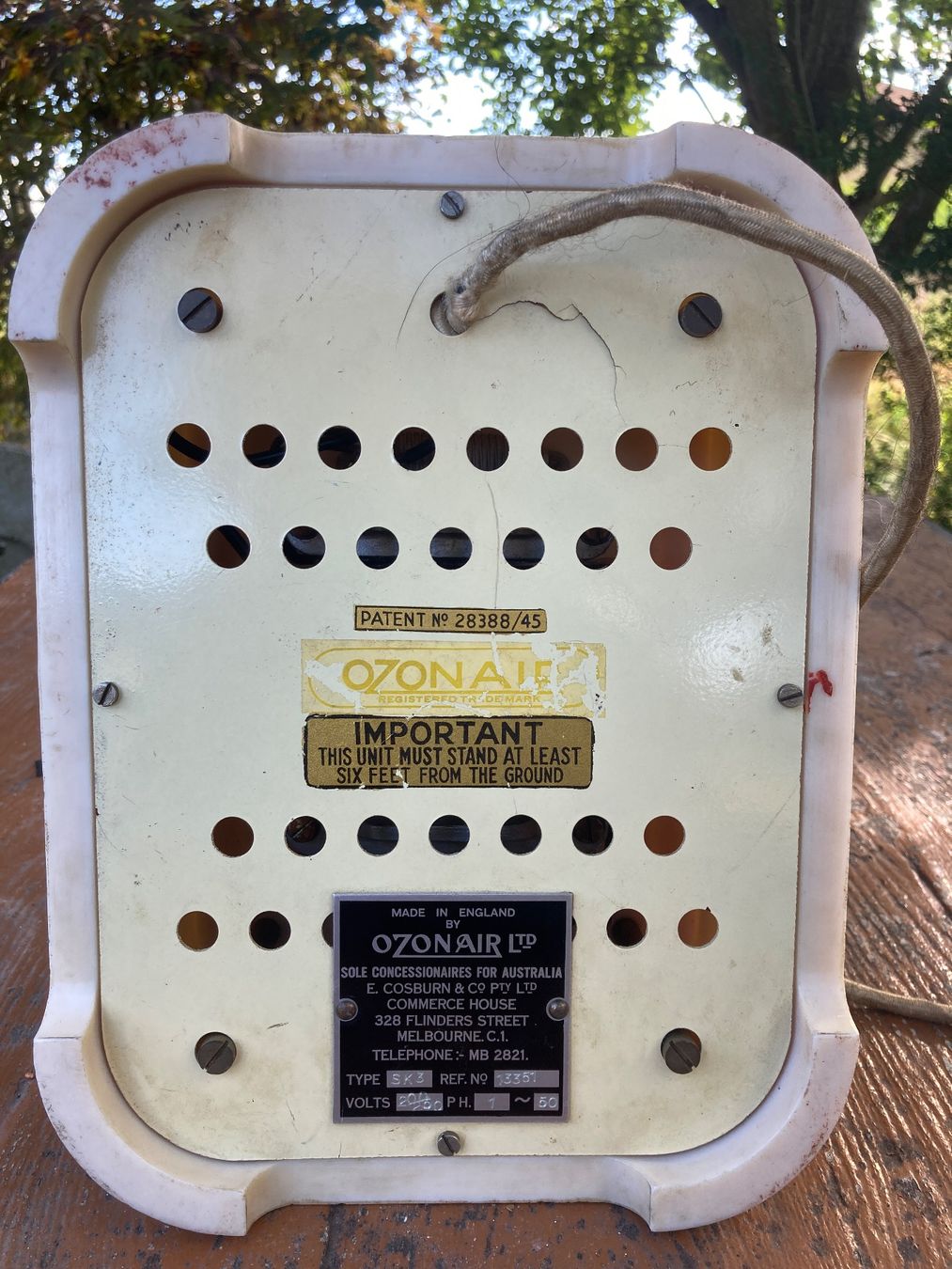 Purificatori d'aria: Ozongenerator Ozonair Bakelit – Difettoso da Schwarzhäusern venduto da koala_2124 2