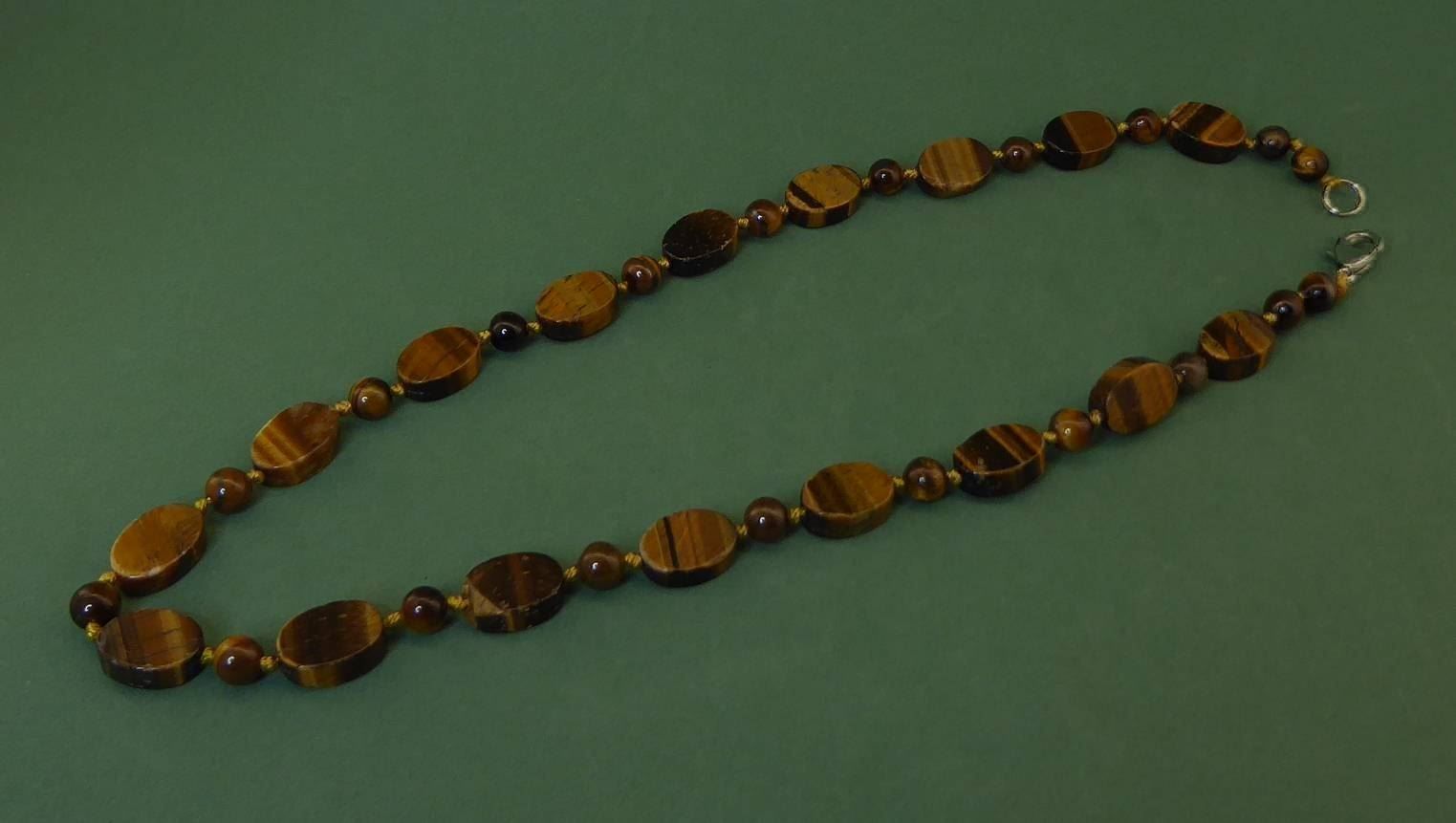 Catenine: Tigerauge Hals Kette – Usato da Muri AG venduto da silvermouse007