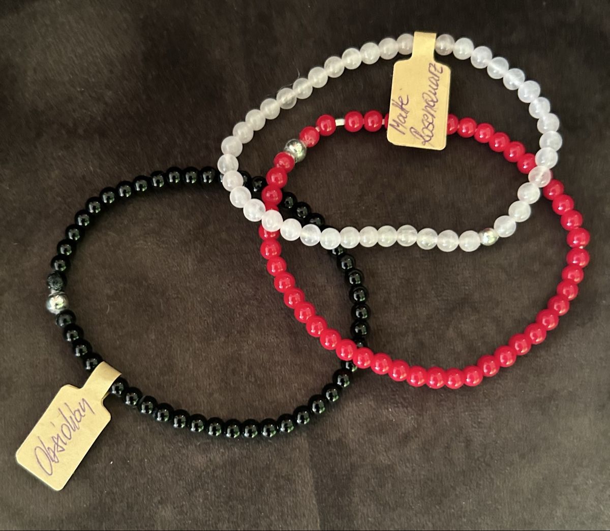 Bracciali & Braccialetti: 3er Set: ,   Armbänder, 4mm.-  Set. 2 – Nuovo (secondo la descrizione) da Triengen venduto da zomavesu 1