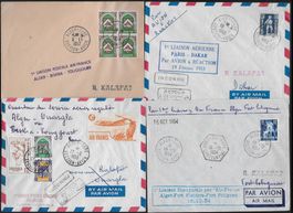 1952/54 Luftpostbriefe ALGERIEN verschied. Destinat. ab 1.-
