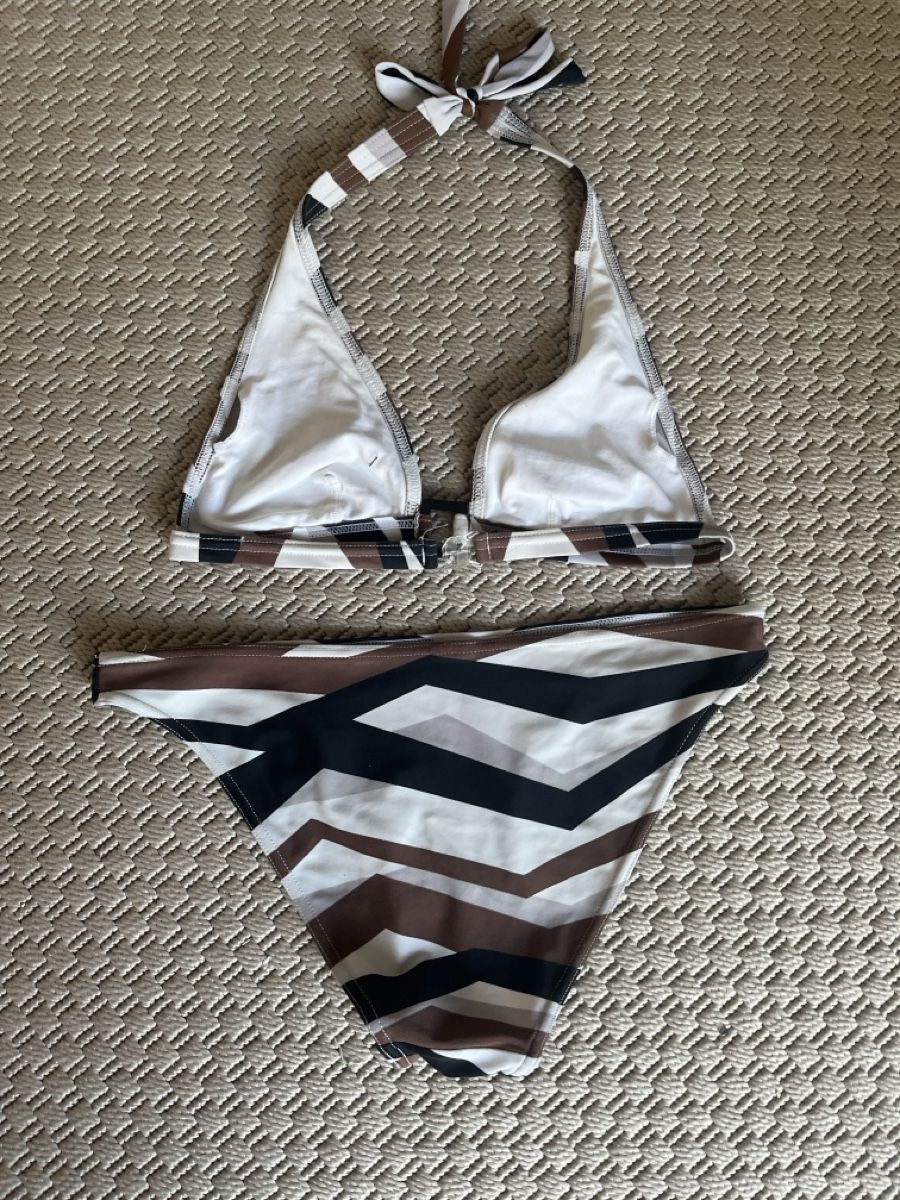 Costumi da bagno & Bikini: Nekholder Bikini, braun/schwarz/weiss, 36 – Usato da Solothurn venduto da Bobesch08 3