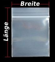 25 Stück Zip Beutel mit Verschluss 7x10cm Starke Folie